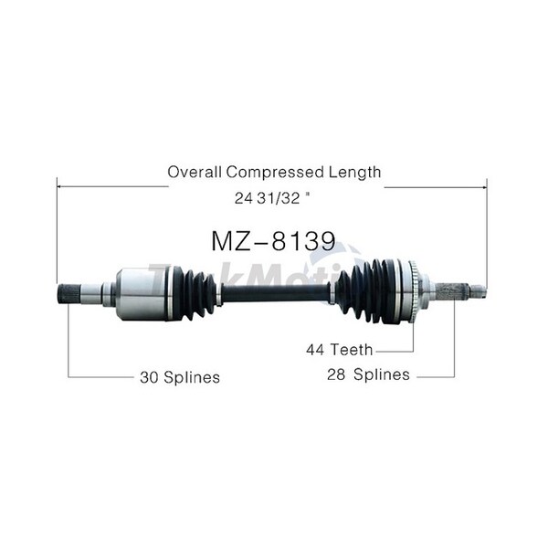Surtrack Axle Cv Axle Shaft, Mz-8139 MZ-8139 - main